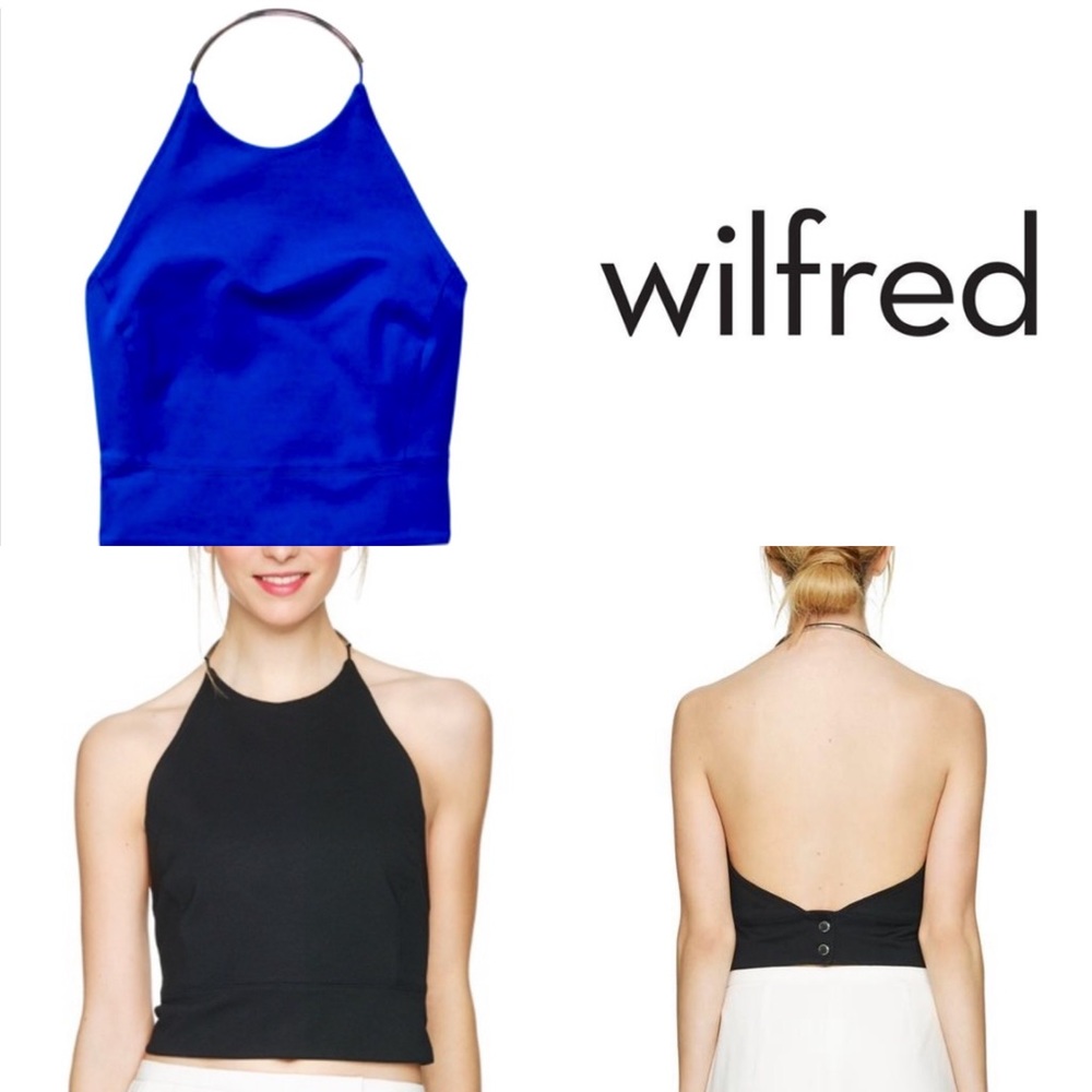 💙WILFRED ARITZIA TENSO HALTER TOP ROYAL BLUE